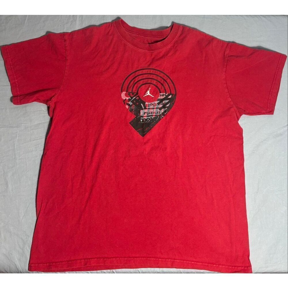 Air Jordan Jumpman Red T Shirt Men's Large Michael Jordan Nike Basketball....